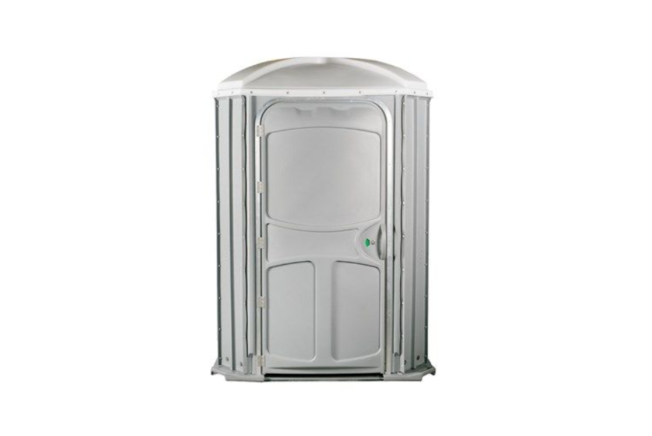 The Comfort XLT portable toilet unit viewed from the front