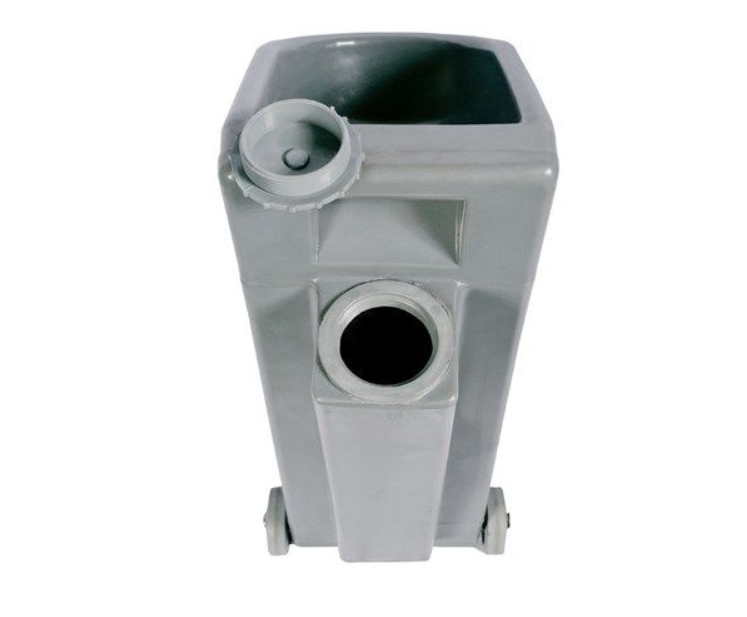 The PolyCan Portable Urinal, holding tank fill port with the cap removed